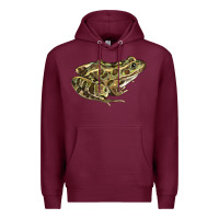 Burgundy northern leopard frog Premium Hoodie - LillyAllenDesigns