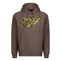 Coffee northern leopard frog Premium Hoodie - LillyAllenDesigns