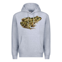 Heather Grey northern leopard frog Premium Hoodie - LillyAllenDesigns