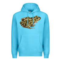 Ocean Blue northern leopard frog Premium Hoodie - LillyAllenDesigns