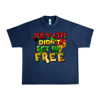 Navy July 4th didn't set me free Urban Heavy Tee - FaDigitalArtStudio
