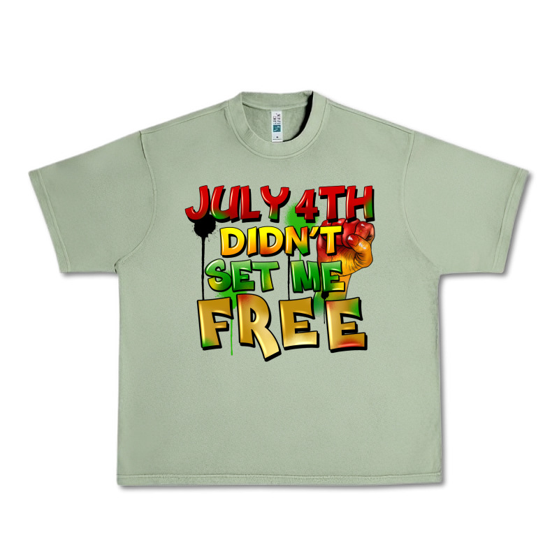 July 4th Didn't Set Me Free Urban Heavy Tee by FaDigitalArtStudio | Teevron
