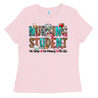 Bubblegum Pink nursing student no sleep no money no life Ladies Tee - OliviaCreatesArt