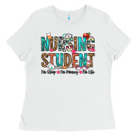White nursing student no sleep no money no life Ladies Tee - OliviaCreatesArt