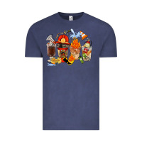 Vintage Denim Firefighter Coffee Cups Vintage Tee - FaDigitalArtStudio