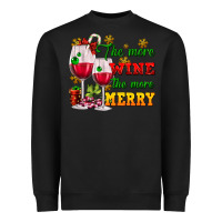 Black The more wine the more merry Heavyweight Sweatshirt - AdoDesignShop