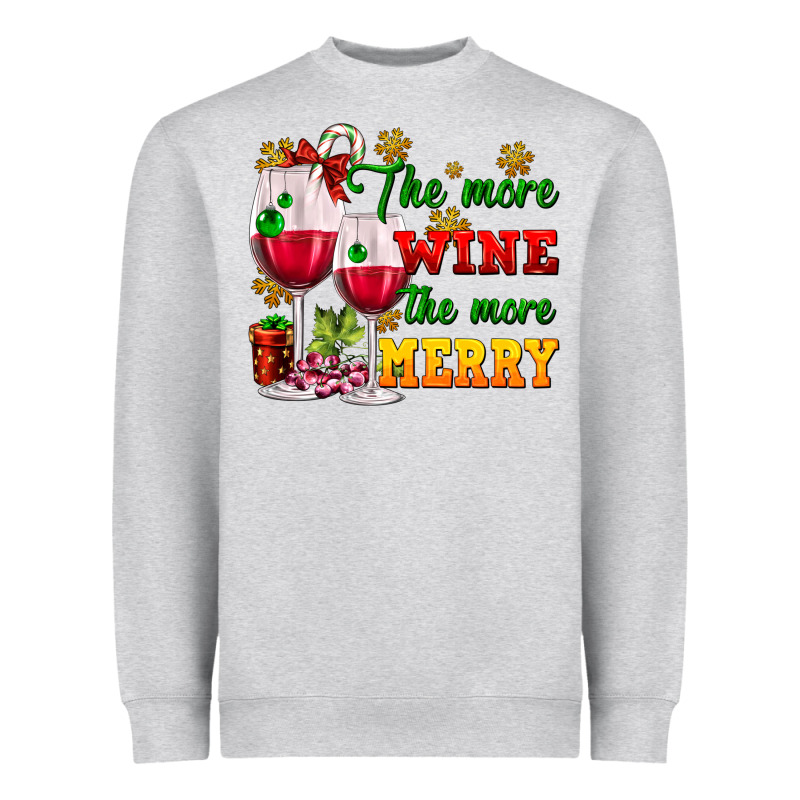 The More Wine The More Merry Heavyweight Sweatshirt by AdoDesignShop | Teevron