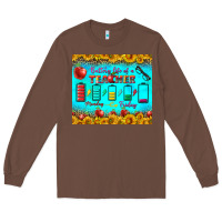 Chestnut Battery Life Of A Teacher Tumbler Long Sleeve Tee - BundleAndBundleShop
