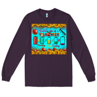 Plum Battery Life Of A Teacher Tumbler Long Sleeve Tee - BundleAndBundleShop