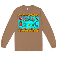 Toasted Coconut Battery Life Of A Teacher Tumbler Long Sleeve Tee - BundleAndBundleShop