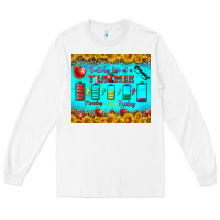 White Battery Life Of A Teacher Tumbler Long Sleeve Tee - BundleAndBundleShop