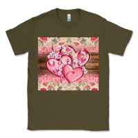 Army Green cancer hearts Classic Tee - CowGirlArtShop