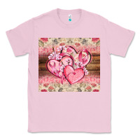 Bubblegum Pink cancer hearts Classic Tee - CowGirlArtShop