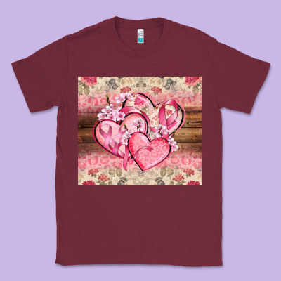 Cancer Hearts Classic Tee Designed By Cowgirlartshop