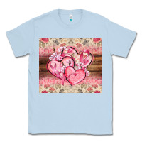 Dusty Blue cancer hearts Classic Tee - CowGirlArtShop