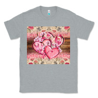 Heather Grey cancer hearts Classic Tee - CowGirlArtShop
