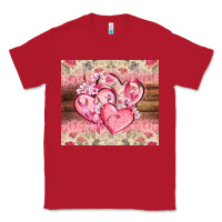 Red cancer hearts Classic Tee - CowGirlArtShop