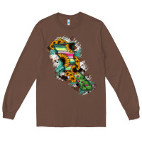 Chestnut Baja California State Of Mexico Map Long Sleeve Tee - RanaPortraitStore
