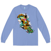 Colony Blue Baja California State Of Mexico Map Long Sleeve Tee - RanaPortraitStore