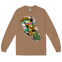 Toasted Coconut Baja California State Of Mexico Map Long Sleeve Tee - RanaPortraitStore