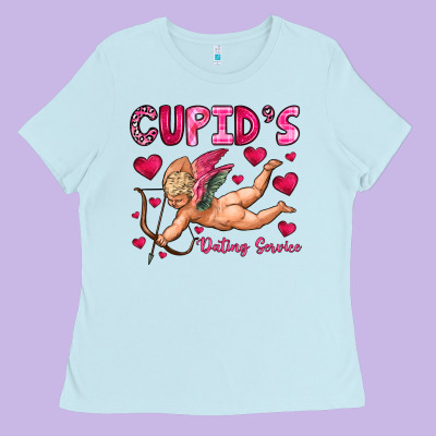 Cupid S Dating Service Ladies Tee Designed By Oliviacreatesart