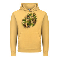 Vintage Mustard camouflage and leopard patch  5 Vintage Hoodie - BundleAndBundleShop