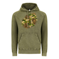 Vintage Olive camouflage and leopard patch  5 Vintage Hoodie - BundleAndBundleShop