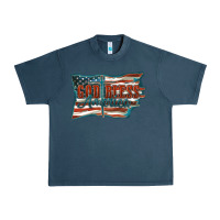 Midnight Navy God Bless America Urban Heavy Tee - FaDigitalArtStudio