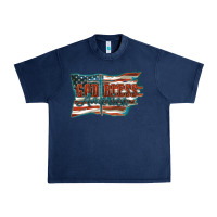 Navy God Bless America Urban Heavy Tee - FaDigitalArtStudio