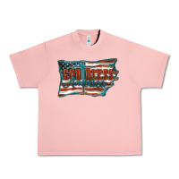 Salmon God Bless America Urban Heavy Tee - FaDigitalArtStudio