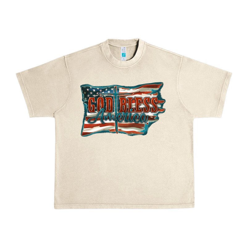 God Bless America Urban Heavy Tee by FaDigitalArtStudio | Teevron