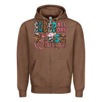 Chestnut sleep all day nurse all night Zipper Hoodie - AdoDesignShop