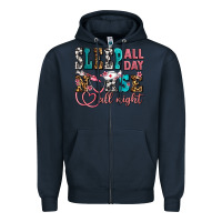 Navy sleep all day nurse all night Zipper Hoodie - AdoDesignShop