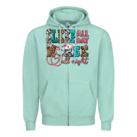 Seafoam sleep all day nurse all night Zipper Hoodie - AdoDesignShop