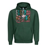 Sports Green sleep all day nurse all night Zipper Hoodie - AdoDesignShop