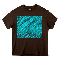 Chocolate Brown blue glitter with leopard pattern Heavy Core Tee - TumblerDesignByShophia