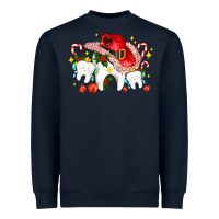 Navy dental Christmas teeth and candies Heavyweight Sweatshirt - AdoDesignShop