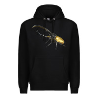 Black Hercules Beetle Side Premium Hoodie - LillyAllenDesigns