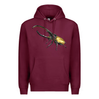 Burgundy Hercules Beetle Side Premium Hoodie - LillyAllenDesigns