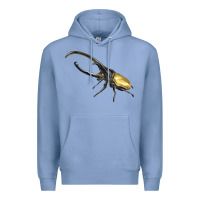 Colony Blue Hercules Beetle Side Premium Hoodie - LillyAllenDesigns