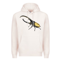 Pale Pink Hercules Beetle Side Premium Hoodie - LillyAllenDesigns