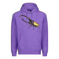 Purple Hercules Beetle Side Premium Hoodie - LillyAllenDesigns