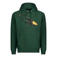 Sports Green Hercules Beetle Side Premium Hoodie - LillyAllenDesigns