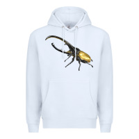 White Hercules Beetle Side Premium Hoodie - LillyAllenDesigns