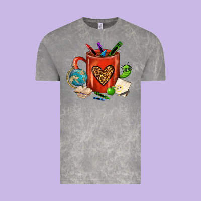 Teacher Crayons Coffee Mug Vintage Tee Designed By Fadigitalartstudio