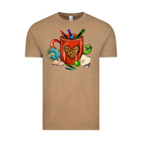 Vintage Coffee teacher crayons coffee mug Vintage Tee - FaDigitalArtStudio