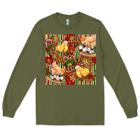 Army Green christmas chicken Long Sleeve Tee - FaDigitalArtStudio
