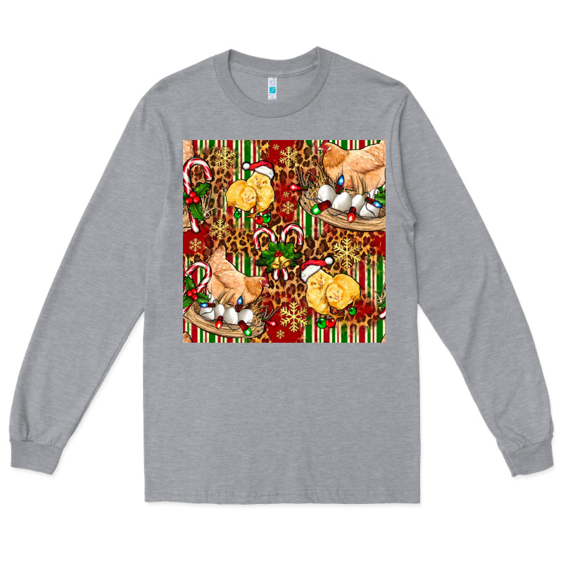 Christmas Chicken Long Sleeve Tee by FaDigitalArtStudio | Teevron