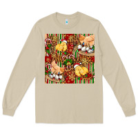 Mushroom christmas chicken Long Sleeve Tee - FaDigitalArtStudio