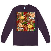 Plum christmas chicken Long Sleeve Tee - FaDigitalArtStudio